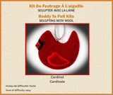 Cardinal Needle Felting Kit-Makes - 3 Ornaments