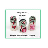 Zombie Needle Felting Kit - Makes 3 Sculptures