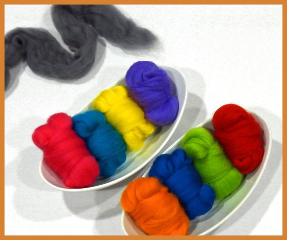 Corriedale wool roving tops