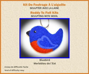 Bluebird Needle Felting Kit - Makes 3 Ornaments