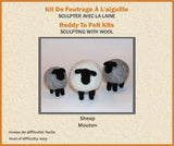 Shapely Sheep Needle Felting Kit - Makes 3 Sculptures