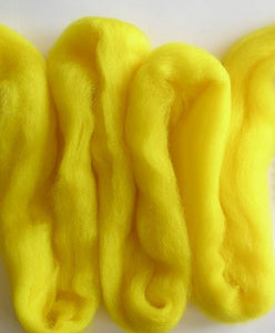 Bright Yellow Corriedale Wool