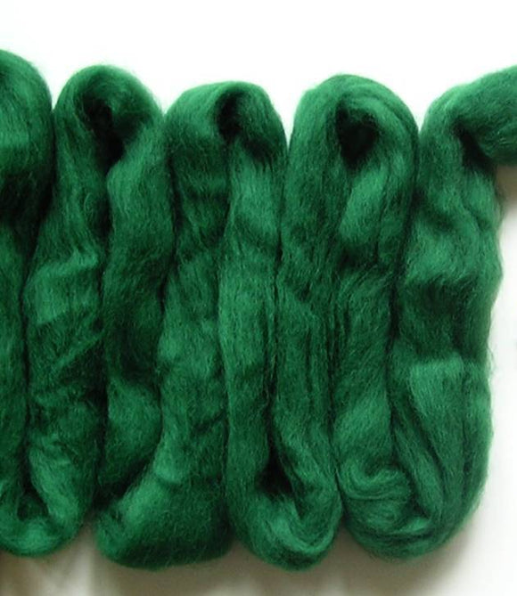 Dark Green  Corriedale Wool